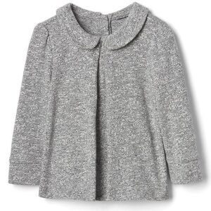 Marled Jersey Peter Pan collard top GAP
